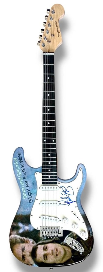Simon & Garfunkel Signed Guitar Custom Set of 2 JSA COA Paul Simon Art Garfunkel - 5