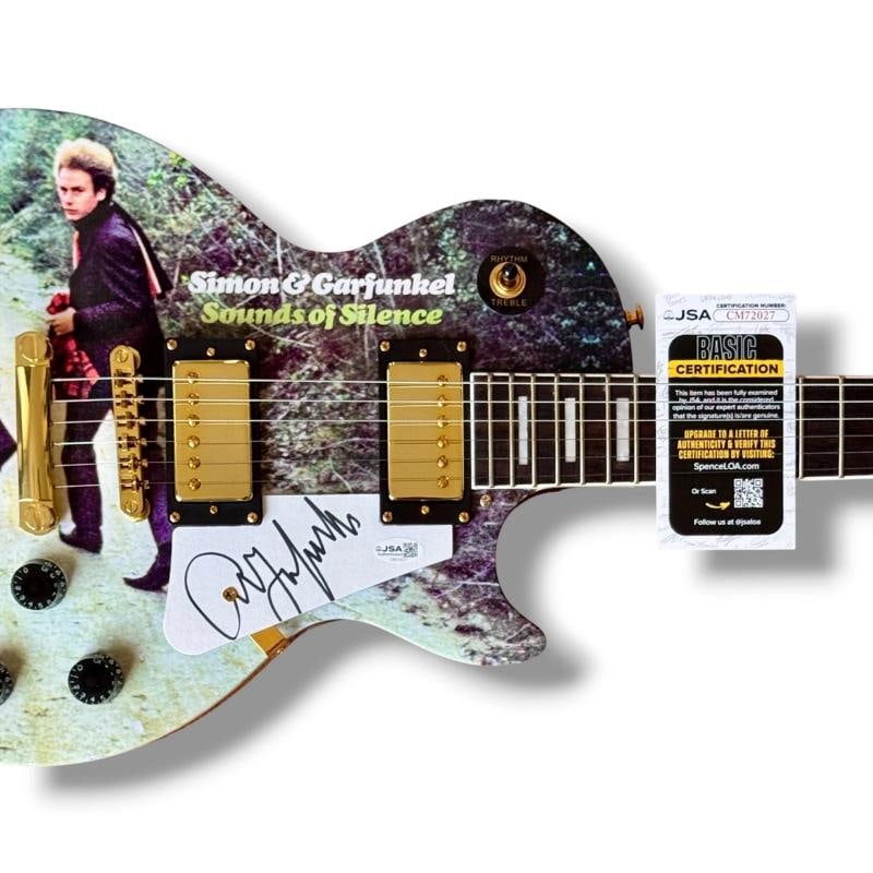 Simon & Garfunkel Signed Guitar Custom Set of 2 JSA COA Paul Simon Art Garfunkel - 6