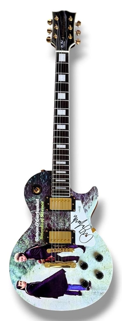 Simon & Garfunkel Signed Guitar Custom Set of 2 JSA COA Paul Simon Art Garfunkel - 7