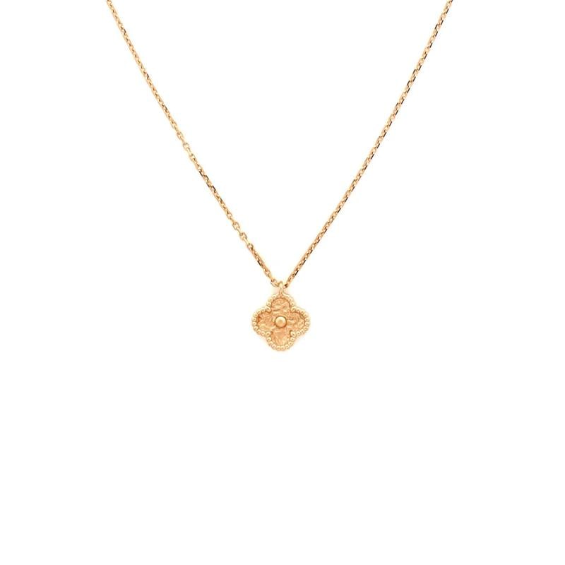 Van Cleef & Arpels Sweet Alhambra Pendant Necklace 18K Rose Gold: Condition: Pre-owned - Good,Brand: Van Cleef & Arpels,Main Stone: Unknown,Metal: 18K Rose Gold,Metal Purity: 18K,Style: Pendant,Type: Necklace,Color: Rose Gold,Material: 18K Rose Gold