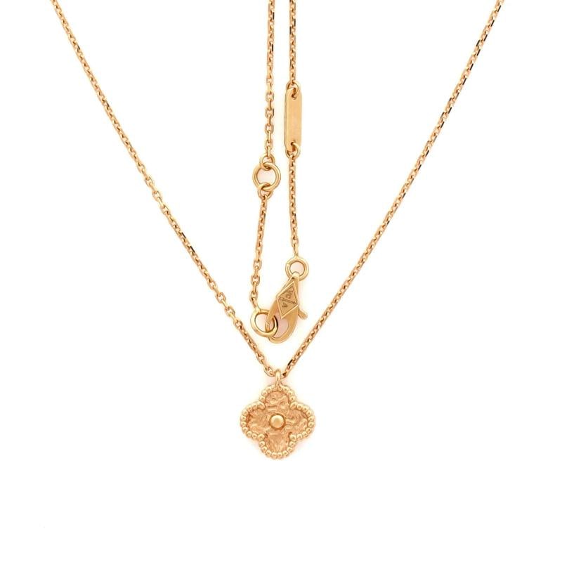 Van Cleef & Arpels Sweet Alhambra Pendant Necklace 18K Rose Gold - 3