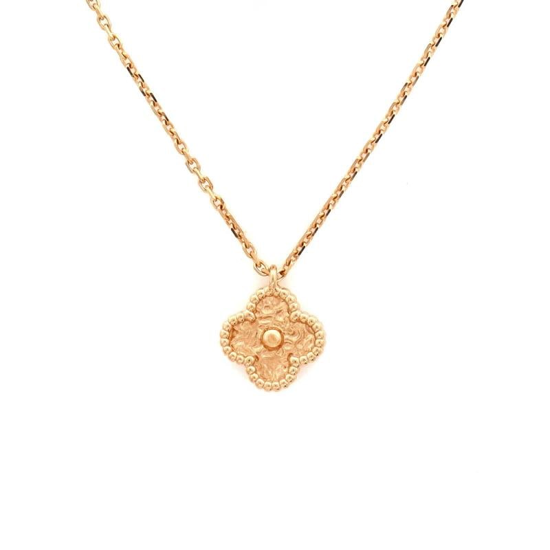 Van Cleef & Arpels Sweet Alhambra Pendant Necklace 18K Rose Gold - 4