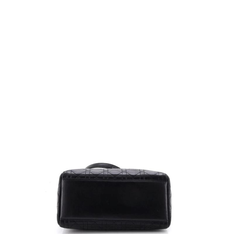 Christian Dior Vintage Lady Dior Bag Cannage Quilt Lambskin Medium - 4