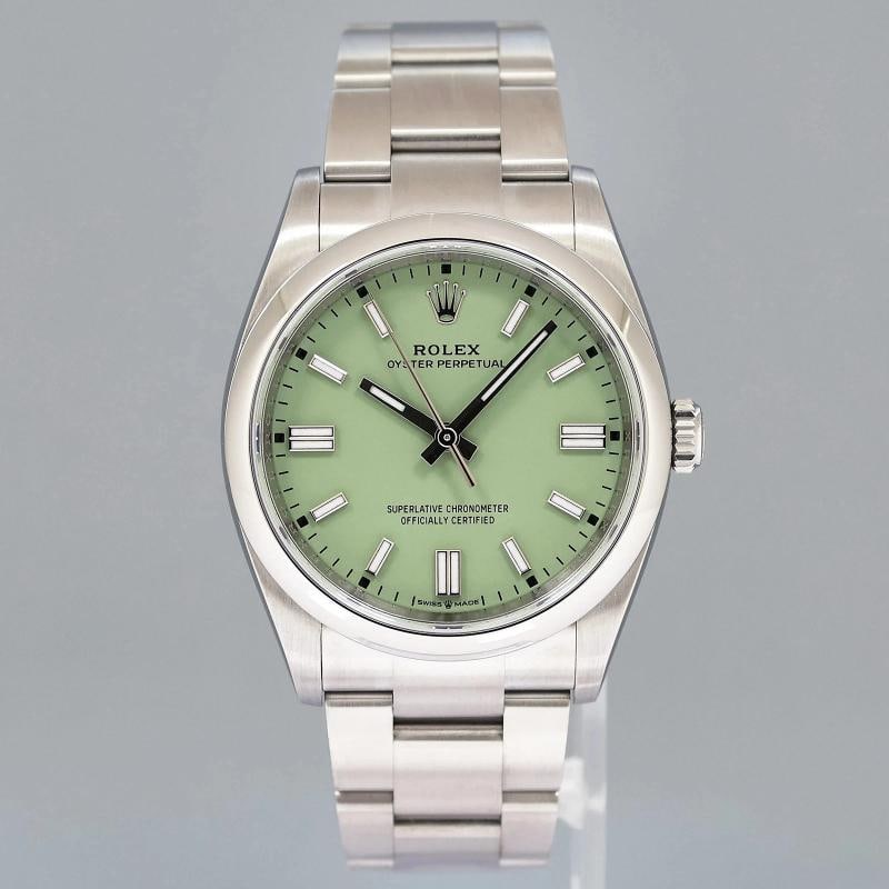 2025 MINT Rolex Oyster Perpetual 126000 Pistachio Steel 36mm Watch Box - 2