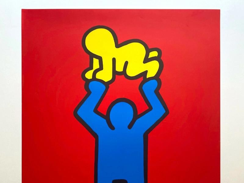 KEITH HARING ESTATE RARE VTG 1991 OFFSET LITHOGRAPH PRINT ICONIC POP ART POSTER - 3