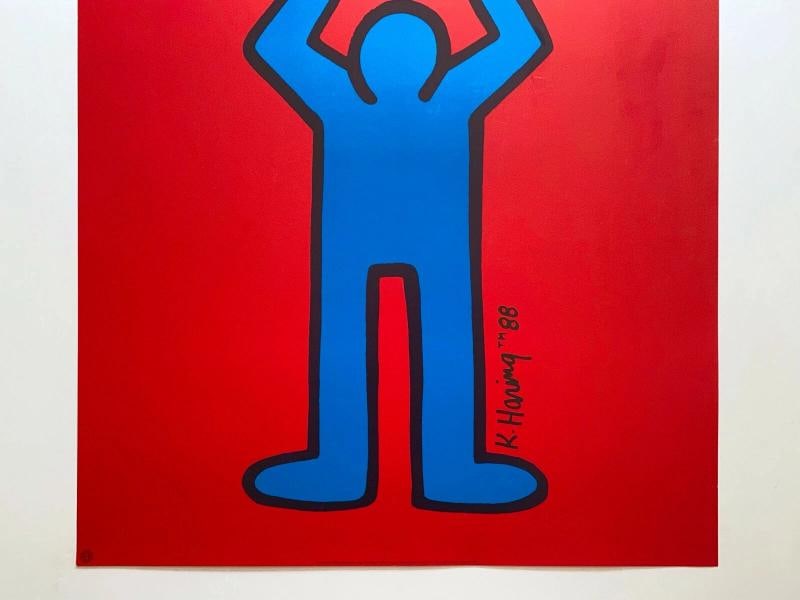 KEITH HARING ESTATE RARE VTG 1991 OFFSET LITHOGRAPH PRINT ICONIC POP ART POSTER - 4