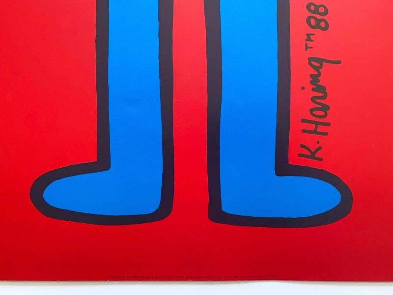 KEITH HARING ESTATE RARE VTG 1991 OFFSET LITHOGRAPH PRINT ICONIC POP ART POSTER - 7