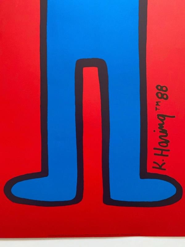 KEITH HARING ESTATE RARE VTG 1991 OFFSET LITHOGRAPH PRINT ICONIC POP ART POSTER - 8