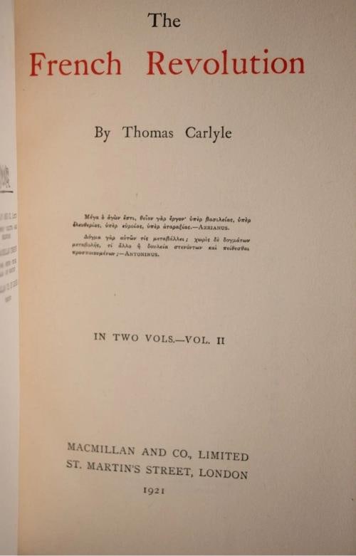 1925 The French Revolution Thomas Carlyle Fine Leather Binding Bound by Riviere - 12