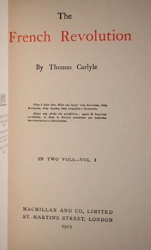 1925 The French Revolution Thomas Carlyle Fine Leather Binding Bound by Riviere - 9