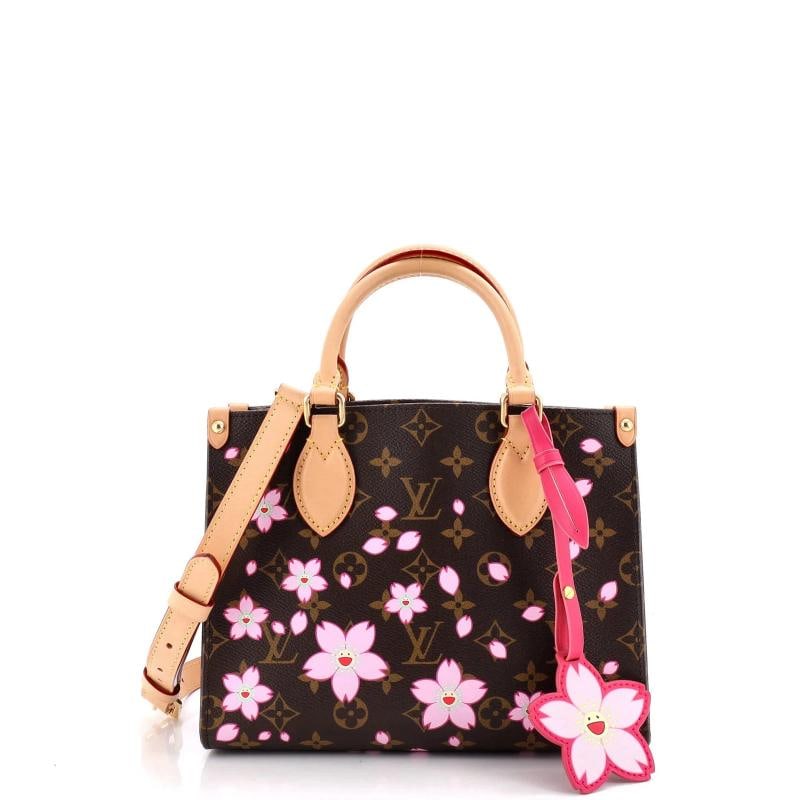 Louis Vuitton x Takashi Murakami OnTheGo Tote Limited Edition Cherry Blossom: Condition: Pre-owned - Good,Brand: Louis Vuitton,Exterior Material: Canvas Coated,Style: Totes,Exterior Color: Brown,Department: Women,Size: Pm,Accessories: Charms, With Strap Condition: Great.