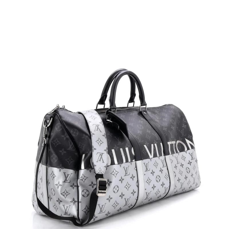 Louis Vuitton Keepall Bandouliere Bag Monogram Eclipse Split Canvas 50 - 2
