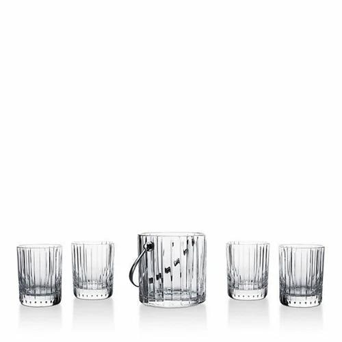 BACCARAT HARMONIE ON THE ROCKS TUMBLERS & ICE BUCKET SET #2811179 BRAND NIB - 2