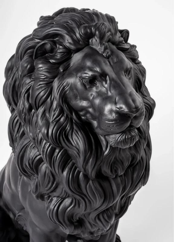 NEW LLADRO MAJESTIC LION SCULPTURE #9778 BRAND NIB LARGE MATTE BLACK - 3