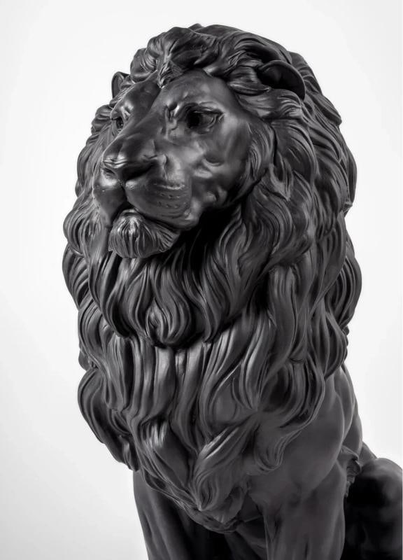 NEW LLADRO MAJESTIC LION SCULPTURE #9778 BRAND NIB LARGE MATTE BLACK - 7