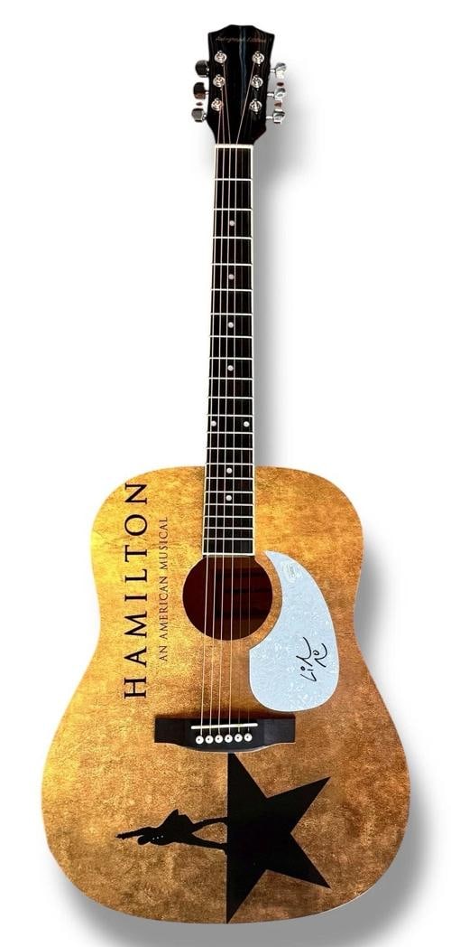 Lin Manuel Miranda Signed Guitar Custom Graphics JSA COA Hamilton - 2