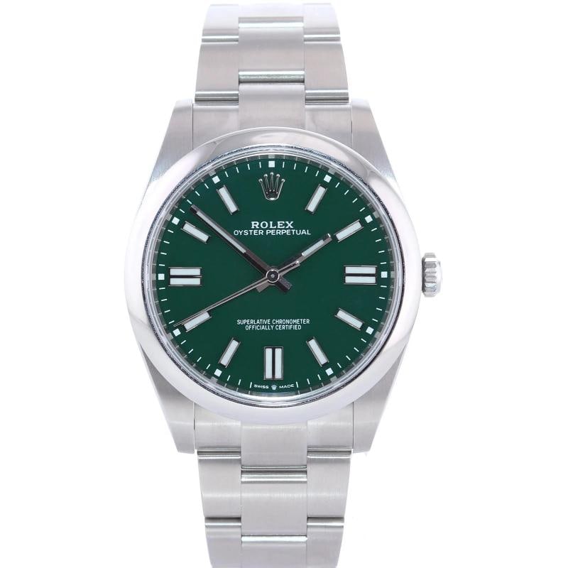 2024 MINT Rolex 124300 Oyster Perpetual 41mm Green Dial Oyster Watch Box - 2