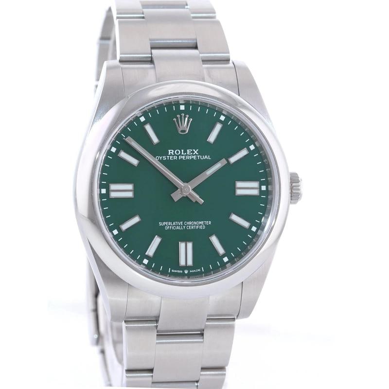 2024 MINT Rolex 124300 Oyster Perpetual 41mm Green Dial Oyster Watch Box - 3
