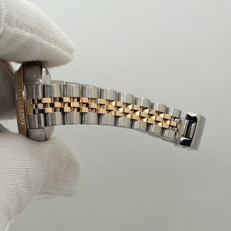 Rolex Lady Datejust 69173 26mm Black Diamond Dial 18k Yellow Gold Steel - 4