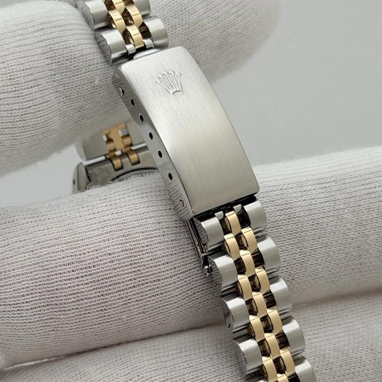 Rolex Lady Datejust 69173 26mm Black Diamond Dial 18k Yellow Gold Steel - 6