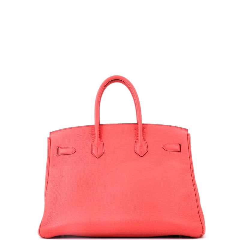 Hermes Birkin Handbag Pink Clemence with Gold Hardware 35 - 3