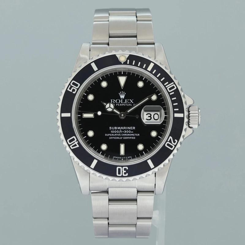 MINT Rolex Submariner Date 16800 Steel Black 40mm Oyster Watch Box - 2