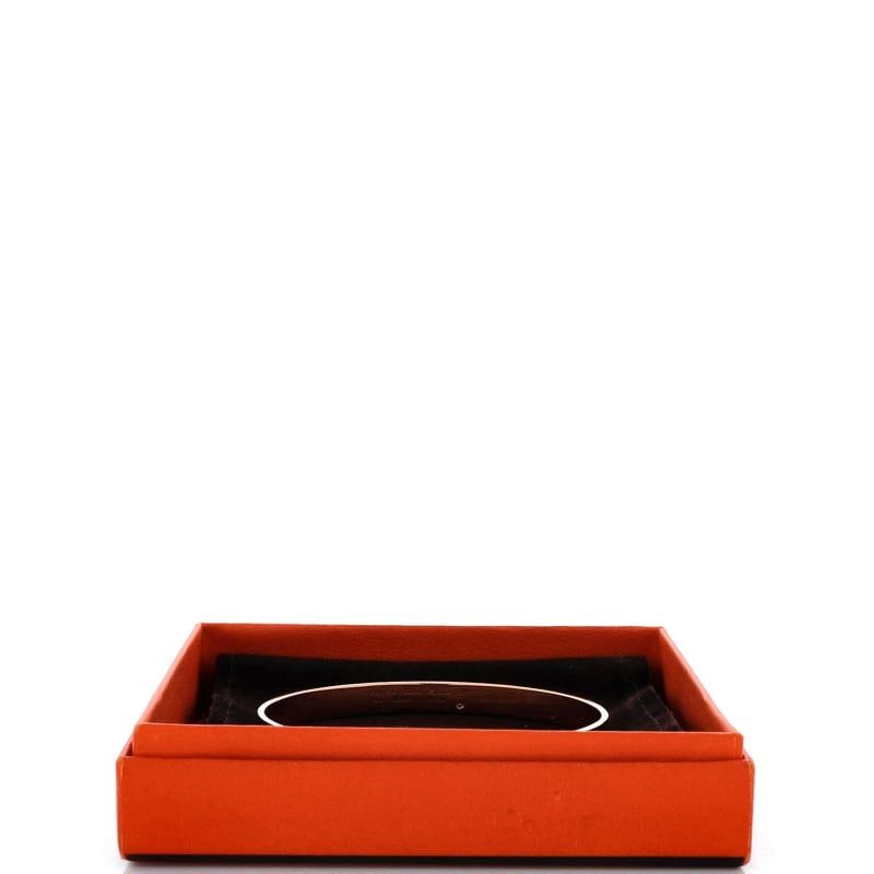 Hermes Kelly Bracelet 18K Rose Gold with 4 Diamonds Small - 2