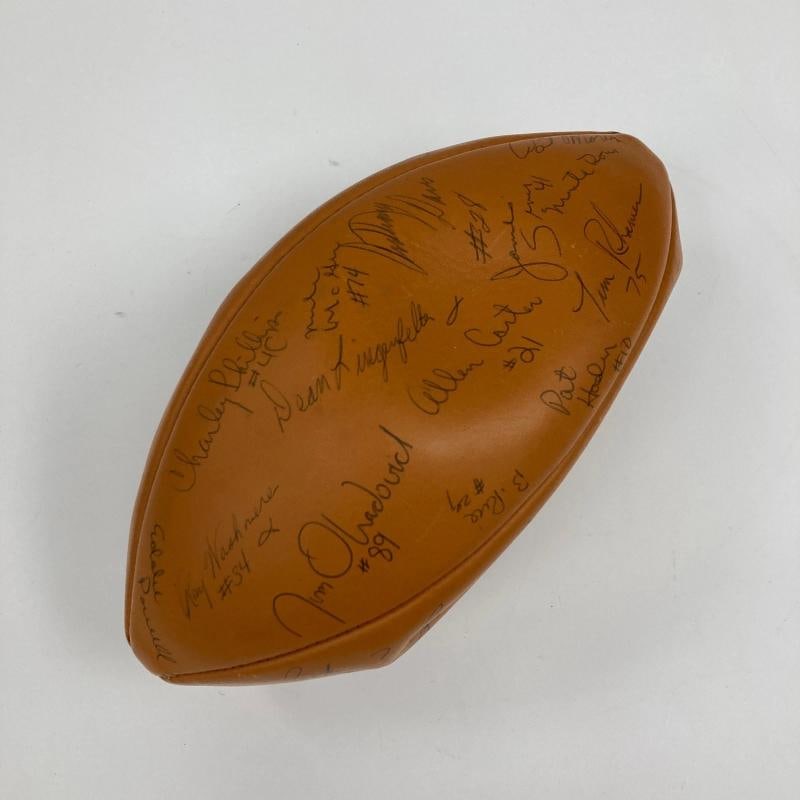 1973 USC Trojans Pac-8 champions Team Signed Football Lynn Swann JSA COA - 4