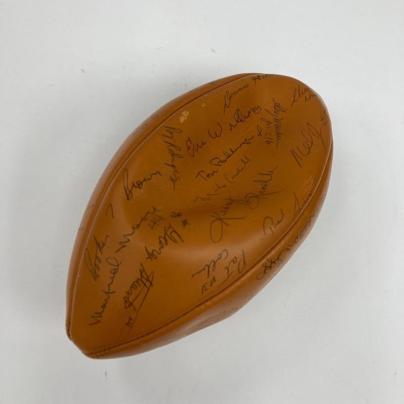 1973 USC Trojans Pac-8 champions Team Signed Football Lynn Swann JSA COA - 5