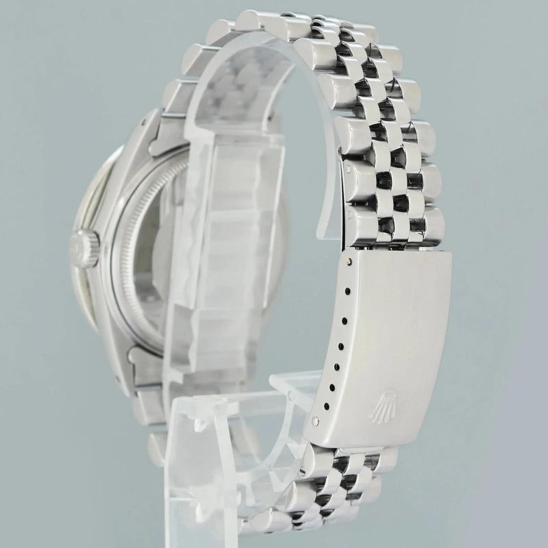DIAMOND Bezel Rolex DateJust 36mm Glacier Blue Diamond 16030 Steel Watch Box - 4