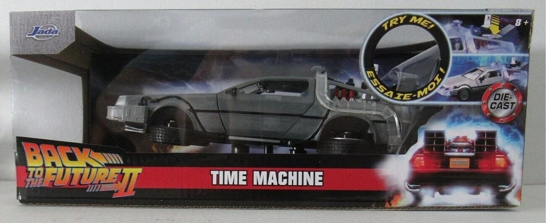 Michael J Fox Signed Delorean Diecast Car Back To The Future II (Beckett) - 2