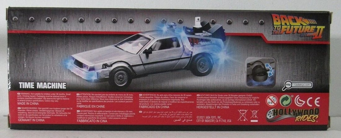 Michael J Fox Signed Delorean Diecast Car Back To The Future II (Beckett) - 5
