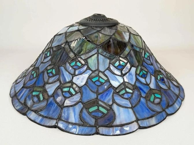 Tiffany Style Slag Stained Glass Lampshade - 3