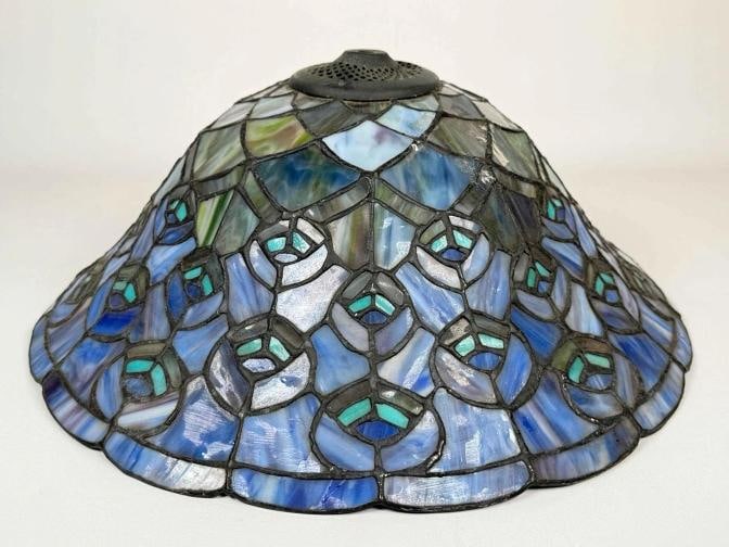 Tiffany Style Slag Stained Glass Lampshade - 4