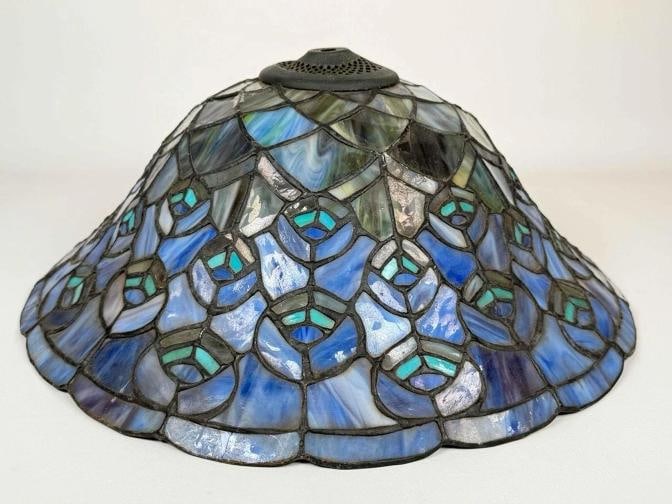 Tiffany Style Slag Stained Glass Lampshade - 5