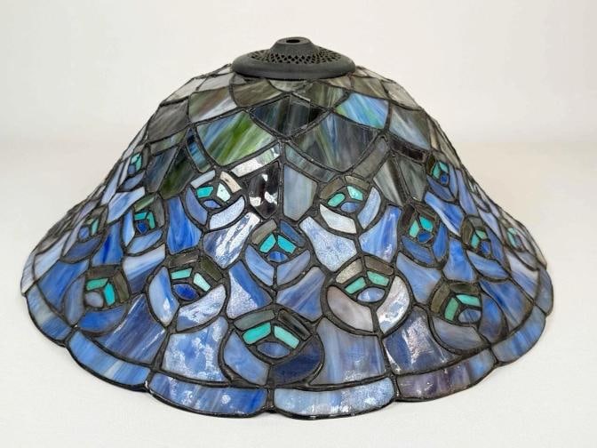 Tiffany Style Slag Stained Glass Lampshade - 6