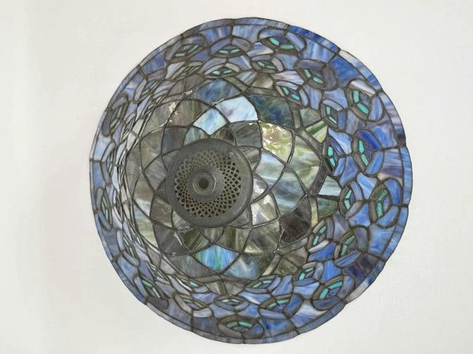 Tiffany Style Slag Stained Glass Lampshade - 7