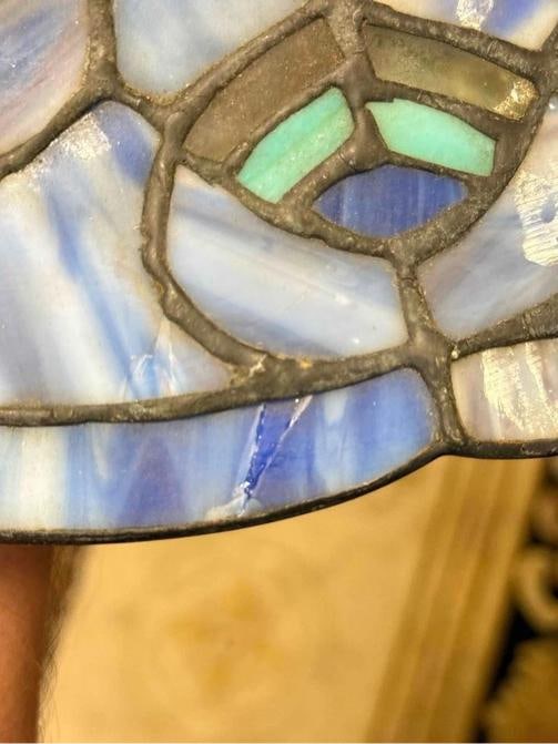 Tiffany Style Slag Stained Glass Lampshade - 9
