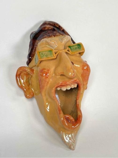 Antique Rafael Bordalo Pinheiro Agiota Money Lender Faience Spittoon Sculpture - 15