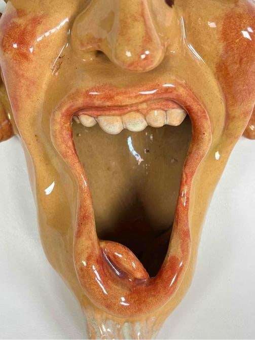 Antique Rafael Bordalo Pinheiro Agiota Money Lender Faience Spittoon Sculpture - 6