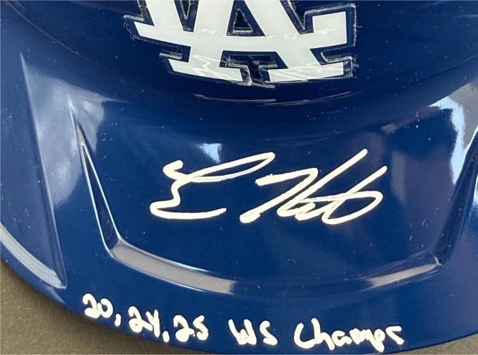 Kike Hernandez Signed Dodgers Helmet Inscribed "20,24,25 WS Champs" (MLB Authenticated) - 5