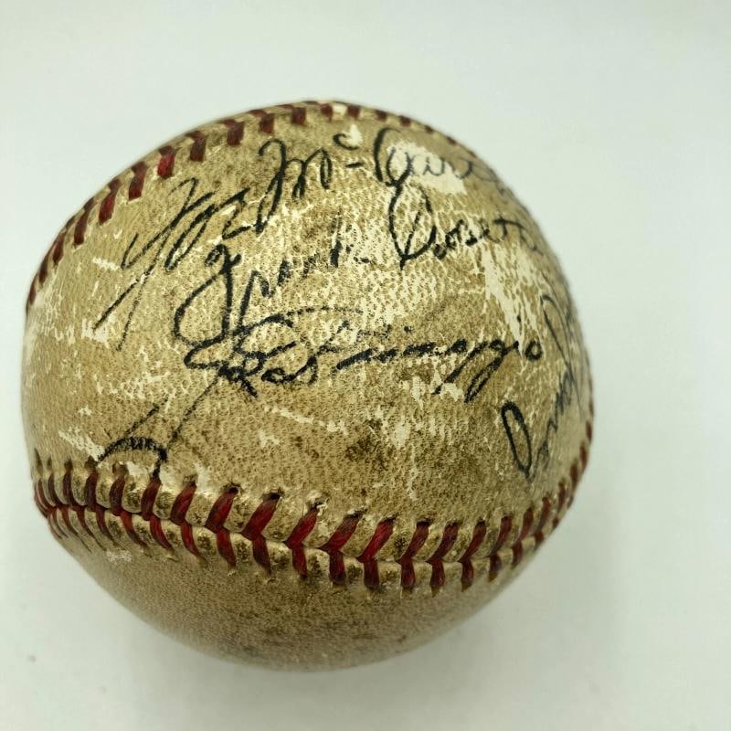 1936 Joe Dimaggio Rookie Signed Game Used Baseball With Joe Mccarthy JSA COA - 2