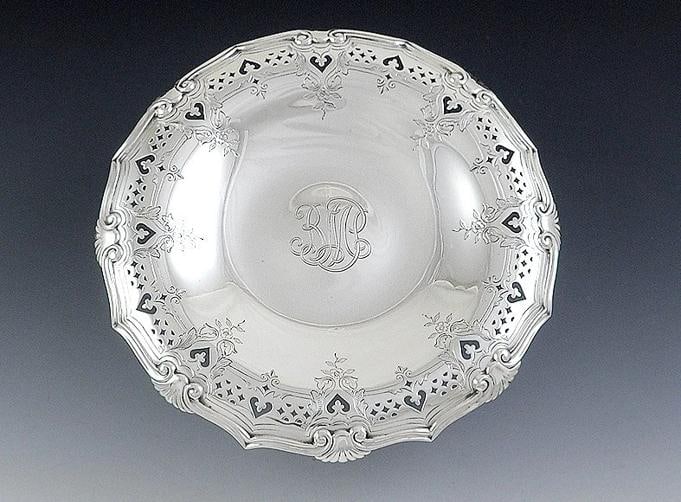 Excellent Quality Pair Tiffany Sterling Silver Compotes circa 1920s - 2
