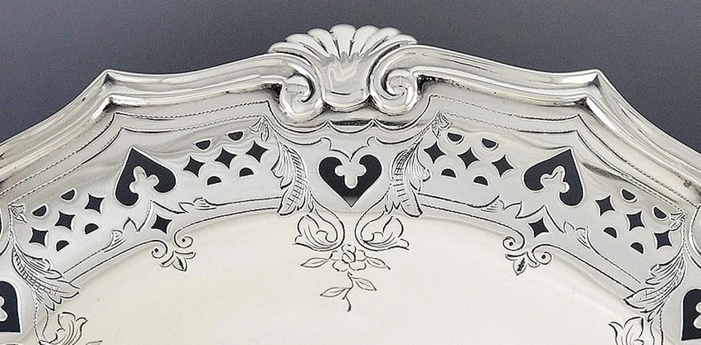 Excellent Quality Pair Tiffany Sterling Silver Compotes circa 1920s - 4