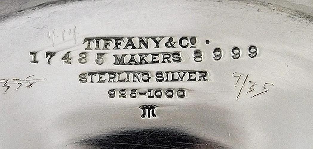Excellent Quality Pair Tiffany Sterling Silver Compotes circa 1920s - 6