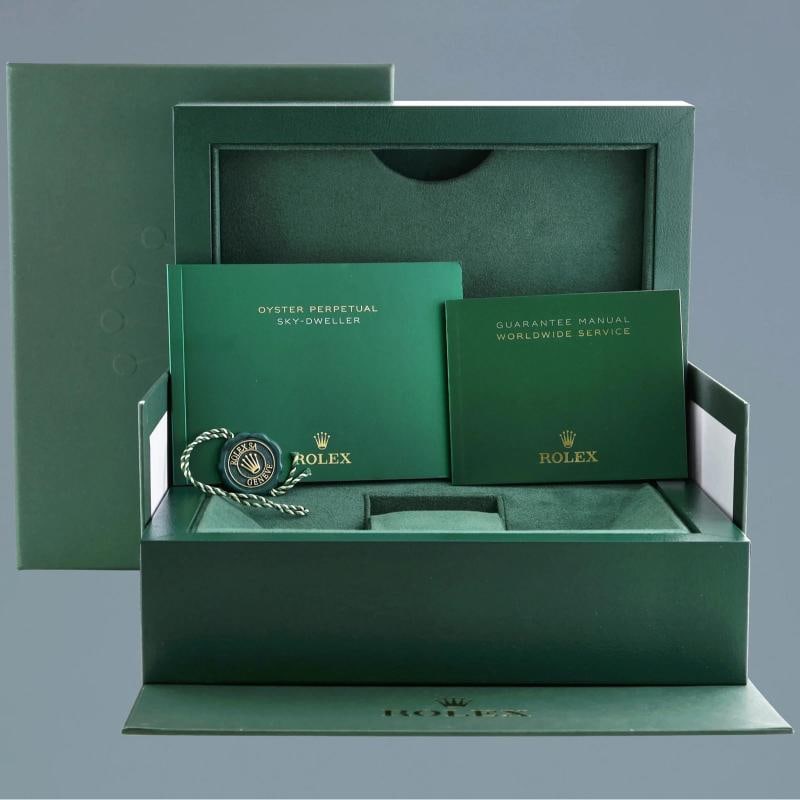 2015 MINT Rolex Sky-Dweller White Gold Bracelet 42mm White Dial 326939 Watch Box - 7