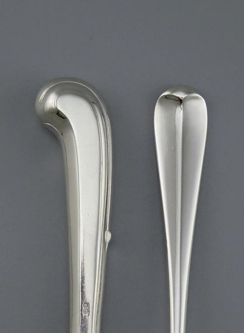 Fine English Sterling Silver 90pc Queen Anne Rat Tail Flatware Set Serves 12 - 4