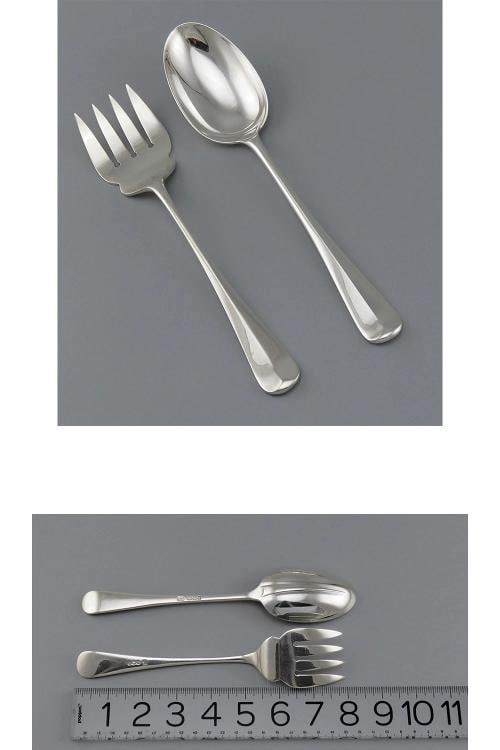 Fine English Sterling Silver 90pc Queen Anne Rat Tail Flatware Set Serves 12 - 7