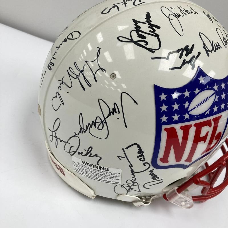 Quarterback Legends Signed Helmet 30 Sigs Johnny Unitas Len Dawson Beckett COA - 15