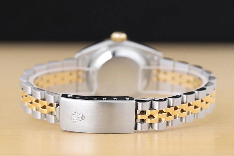 ROLEX LADIES DATEJUST 69173 CHAMPAGNE 18K YELLOW GOLD STEEL 2-TONE JUBILEE WATCH - 6